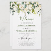 Elegant Eucalyptus Wedding Ceremony Programme (Voorkant / Achterkant)