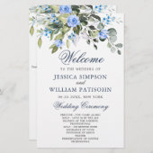 Elegant Eucalyptus Wedding Ceremony Programme (Voorkant / Achterkant)