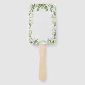 Elegant Eucalyptus Wedding Handwaaier (Achterkant)