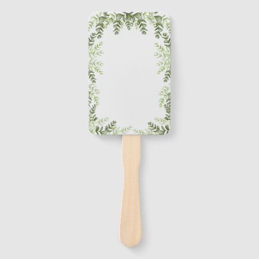 Elegant Eucalyptus Wedding Handwaaier (Voorkant)