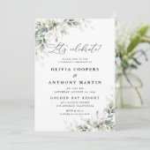  Elegant Eucalyptus Wedding Invitation (Debout devant)