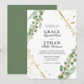 Elegant Eucalyptus Wedding Kaart (Voorkant / Achterkant)