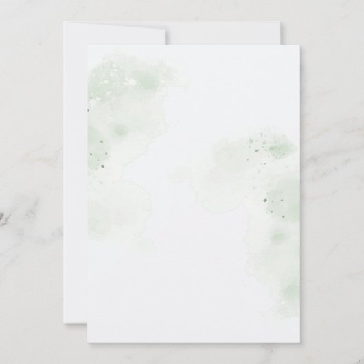 Elegant Eucalyptus Wedding Kaart (Achterkant)