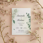Elegant Eucalyptus Wedding Kaart