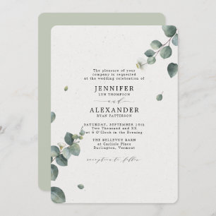 Elegant Eucalyptus Wedding Kaart
