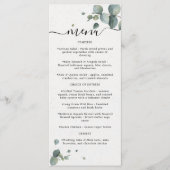 Elegant Eucalyptus Wedding Menu (Voorkant)