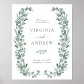 Elegant Eucalyptus Wedding Poster (Voorkant)