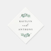 Elegant Eucalyptus Wedding Servet (Hoek)