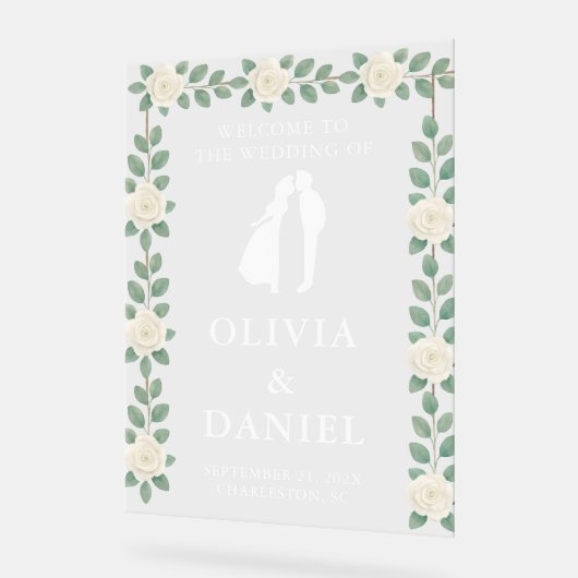 Elegant Eucalyptus Wedding Welcome (Angle)