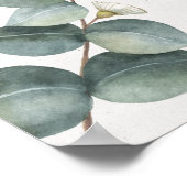 Elegant Eucalyptus welkomstbord bruiloft Poster (Hoek)