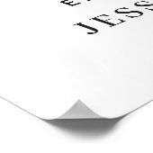 Elegant Eucalyptus White Roses ENGAGTY Poster (Hoek)