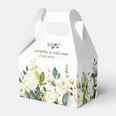 Elegant Eucalyptus White Roses Greenery Wedding Bedankdoosjes (Voorkant Zijde)