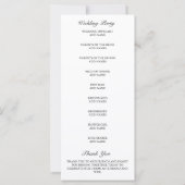 Elégant Eucalyptus White Wedding Programme (Dos)