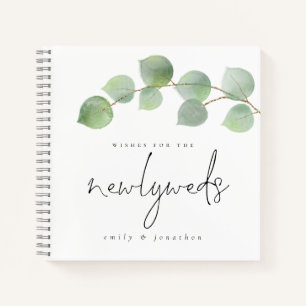 Elegant Eucalyptus wil Passen getrouwd gastboek Notitieboek