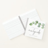 Elegant Eucalyptus wil Passen getrouwd gastboek Notitieboek (Binnen)