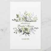 Elegant Eucalyptus Word Search Vrijgezellenfeest (Achterkant)