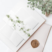 Elegant Eucalyptus Wreath Monogram Weddenschap Uitnodigingen Wikkel