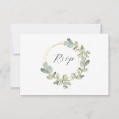 Elegant Eucalyptus Wreath Wedding RSVP (Devant)