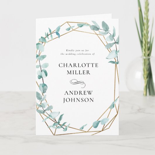 Elegant Eukalyptus Grün Gold (Voorkant)