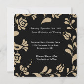 Elegant European Folk Art Wedding Kaart (Achterkant)