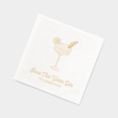 Élégant Événement Gold Foil Cocktail Napkins (Gauche)