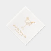 Élégant Événement Gold Foil Cocktail Napkins (Droite)