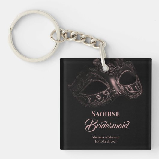 Elegant Evening Bridesmaid Sleutelhanger (Voorkant)