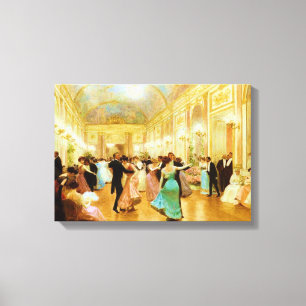 Elegant Evening (Dansen bij de Palace Ball) Canvas Afdruk