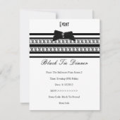 Elegant Event Formele Black Stropdas White Dinner Kaart (Voorkant)