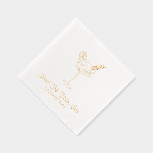 Elegant Event Gold Foil Cocktail servetten (Rechts)