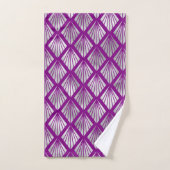 Élégant éventail argent violet Art Déco diamant (Serviette à main)