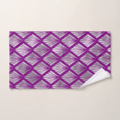 Élégant éventail argent violet Art Déco diamant (Serviette à main)