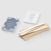 Élégant éventail de programme de mariage | Feuille (Non-assemblé)