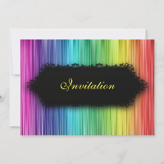 Elegant Events Black Rainbow Curtain Kaart (Voorkant)