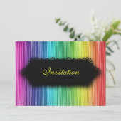 Elegant Events Black Rainbow Curtain Kaart (Staand voorkant)