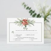 Elégant Evergreens et Poinsettia Noël RSVP (Debout devant)