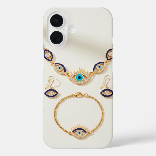 Elegant Evil Eye Jewelry Set Display Case-Mate iPhone Case (Achterkant)