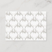 Elégant exemple mini carte de mariage floral RSVP (Dos)