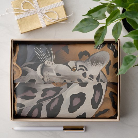 Elegant Exotisch Oerwoud Safari Wild Cats Decoupag Tissuepapier (Geschenk)