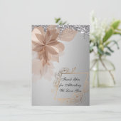 Elegant Extravaganza gepersonaliseerd bedankje Bedankkaart (Staand voorkant)