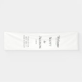 Elegant Fabric Wedding Sign Custom Welcome Banner (Horizontaal)