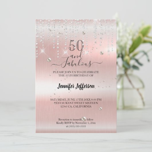 Elégant fabuleux anniversaire Invitation (Debout devant)