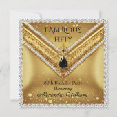 Elegant Fabulous Diamonds Gold Black Jewel Aankondiging (Voorkant)