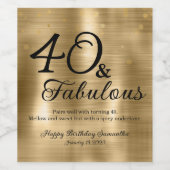 Elégant Fabulous fête de l'anniversaire Étiquette  (Étiquettes simples)