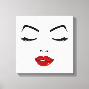 Elegant Face Canvas Afdruk