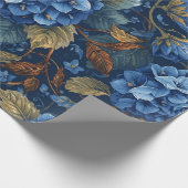 Elegant Faded Hydrangea Floral Pattern Decoupage Cadeaupapier (Hoek)