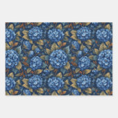 Elegant Faded Hydrangea Floral Pattern Decoupage Inpakpapier Vel (Voorkant 3)