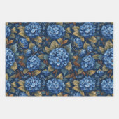 Elegant Faded Hydrangea Floral Pattern Decoupage Inpakpapier Vel (Voorkant 2)