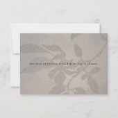 Elegant Faded Leaves RSVP Card Wedding Warm Gray (Achterkant)