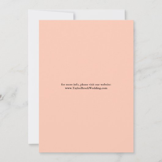 Élégant faire-part de date de mariage avec bordure (Dos)